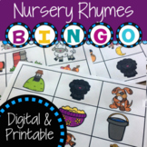 Nursery Rhyme Bingo Activity with Digital and Printable Game