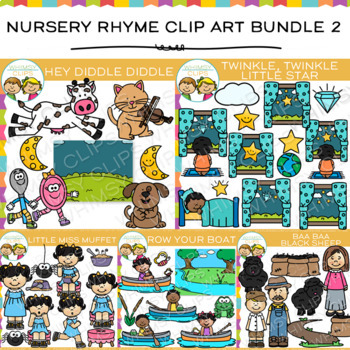 knitted nursery rhyme characters clipart