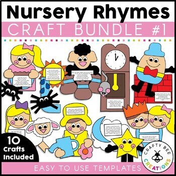 Preview of Nursery Rhyme Crafts Bundle 1 | Craft Activity | Back to School Activities