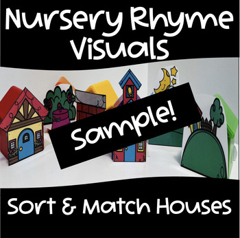Preview of SAMPLE Sort and Match Houses: Nursery Rhymes