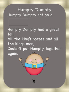 Humpty Dumpty Nursery Rhyme Pack US by Curious Fox | TpT
