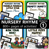 Nursery Rhyme Lesson Plans Bundle 1-PreK and K Nursery Rhy