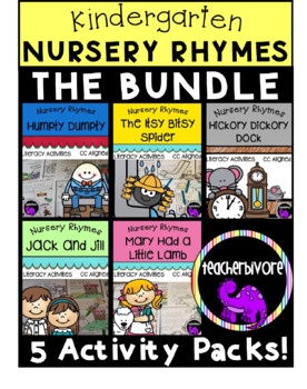 Preview of Nursery Rhyme Literacy Activity Packs for Kindergarten THE BUNDLE