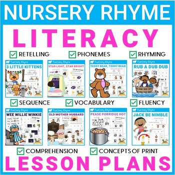 Preview of Nursery Rhyme Literacy Lesson Plans Bundle