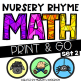 Nursery Rhyme Math - Color by Number, Print & Go K-2  SET 2