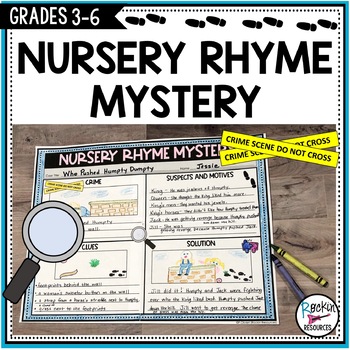 Preview of Nursery Rhyme Mystery Genre Project - Mystery Writing - Halloween Writing