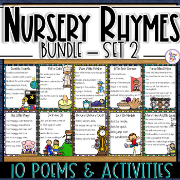 Nursery Rhyme Poems and Activities Bundle - Set 2 by Almost Their Height