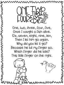 Nursery Rhyme Poetry Journal by Marissa Rehder- The Teacher Haven