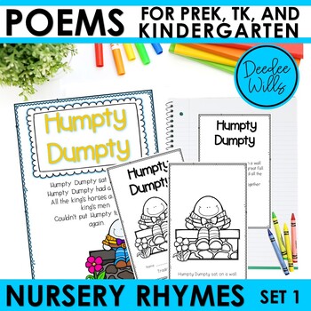 Preview of Nursery Rhyme Poems, Poetry for PreK & Kindergarten Activities Nursery Rhymes