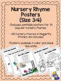 Nursery Rhyme Posters- 3:4 Poster Size
