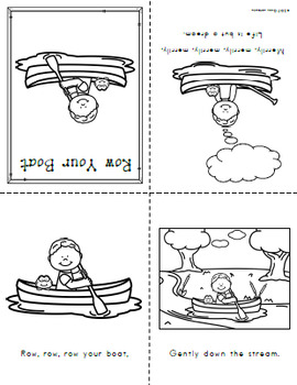 Nursery Rhyme Posters and Mini Books: Row Your Boat by 