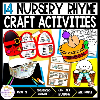 Preview of Humpty Dumpty Heggerty Nursery Rhymes Crafts 1, 2 Buckle My Shoe Jack and Jill