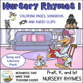 Preview of Nursery Rhyme Songbook 1 Ukulele Chords Coloring Pages Audio Files