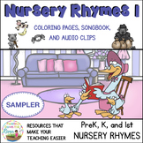 Nursery Rhyme Songbook, Coloring Page, and Audio Clip  Pac