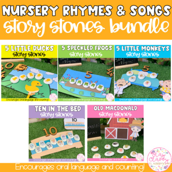 Preview of Nursery Rhyme and Counting Songs | Story Stones Printables BUNDLE