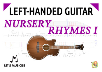 Preview of Nursery Rhymes 1 fort Left-handed Guitar (& Bass) with Tablatures/Chord Charts
