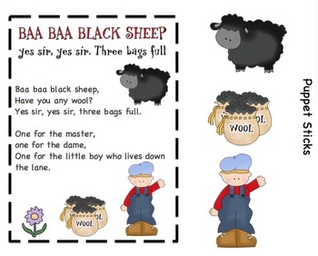 nursery rhymes by preschool printable teachers pay teachers