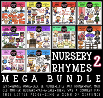 Preview of Nursery Rhymes 2 Clip Art Mega Bundle {Educlips Clipart}