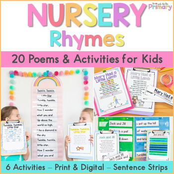 Preview of Nursery Rhymes - 20 Weekly Poems for Poetry Shared Reading & Fluency Activities