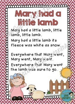Nursery Rhymes: Printables and Activities by Miss Jacobs' Little Learners