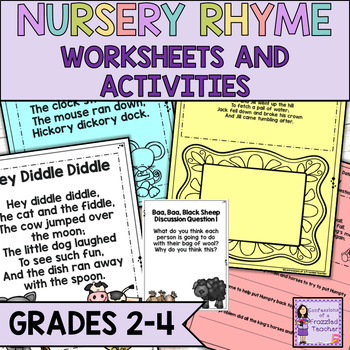 Preview of Nursery Rhymes Activities and Worksheets for 2nd-4th Grades