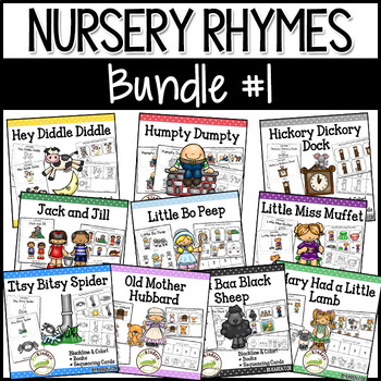 Preview of Nursery Rhymes BUNDLE Set #1: Books & Sequencing Cards