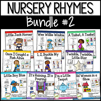 Preview of Nursery Rhymes BUNDLE Set #2: Books & Sequencing Cards