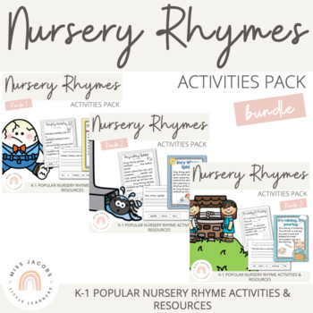 Preview of Nursery Rhymes Activities {Bundle} - Great for Distance Learning