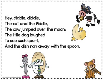 Nursery Rhymes Cards by Renee Dooly | Teachers Pay Teachers