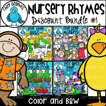 Preview of Nursery Rhymes Clip Art Bundle #1 - Chirp Graphics