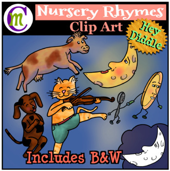 Preview of Nursery Rhymes Clip Art Hey Diddle Diddle