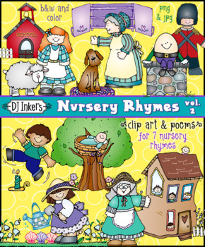Preview of Nursery Rhymes Clip Art and Poems for Kids - volume 2