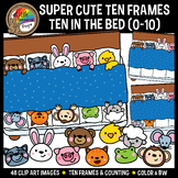 Nursery Rhymes Clipart - Ten in The Bed Ten Frames - Count