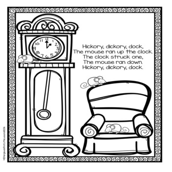 Download Nursery Rhymes Coloring Pages by First Little Lessons | TpT