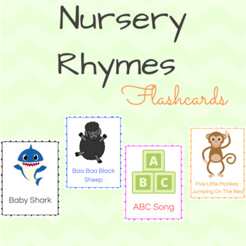 Preview of Nursery Rhymes Flashcards (FREE) - 12 cards to sing along