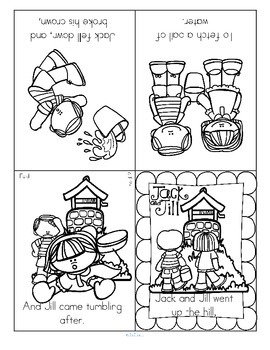 Preview of Nursery Rhymes Foldable Booklets - Jack and Jill and Baa Baa Black Sheep FREE
