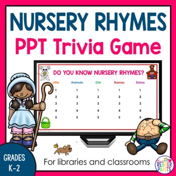 Preview of Nursery Rhymes Trivia Game - National Poetry Month - Spring Poetry - No Prep