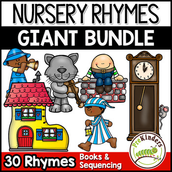 Preview of Nursery Rhymes Giant BUNDLE of Books & Sequencing Cards