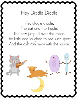 Nursery Rhymes- Hey Diddle Diddle Unit by Fit for a King | TpT