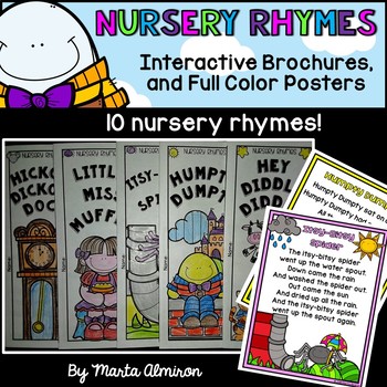 Preview of Nursery Rhymes INTERACTIVE BROCHURES and FULL PAGE POSTERS