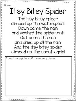 Itsy Bitsy Spider with a Home Connection and Stem Challenge by My Day in K