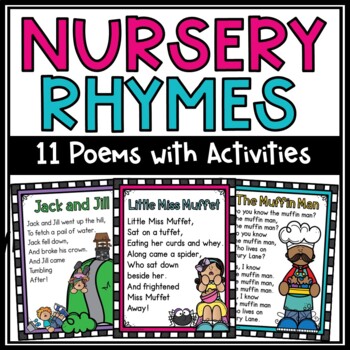 Preview of Nursery Rhymes Literacy Centers | Nursery Rhyme Activities | Poetry Bundle