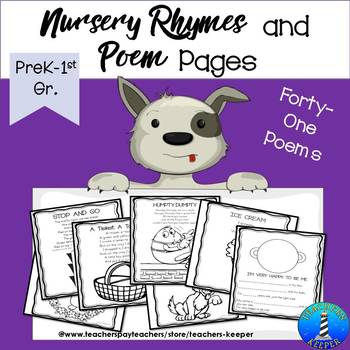 Preview of Nursery Rhymes & Poems for Primary Students (Ink Friendly)