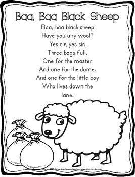 Nursery Rhymes & Poems for Primary Students (Ink Friendly) by Teachers ...