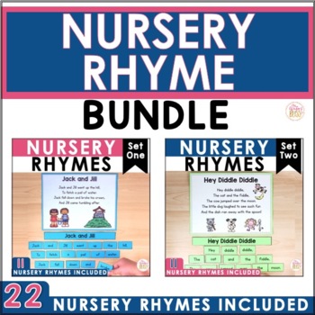 Preview of Nursery Rhymes Poetry Fluency Literacy Center - BUNDLE poetry activities