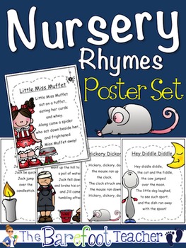 Preview of Nursery Rhymes Posters - Set of 26 Nursery Rhymes (Distance Learning)