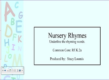 Preview of Nursery Rhymes-Rhyming Words