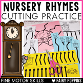 Nursery Rhymes Cutting Practice - Scissor Skills Worksheets