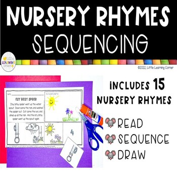 Preview of Nursery Rhymes Sequencing |  Story Retelling Cards with Pictures