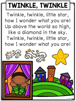 Nursery Rhymes, Twinkle Twinkle Little Star